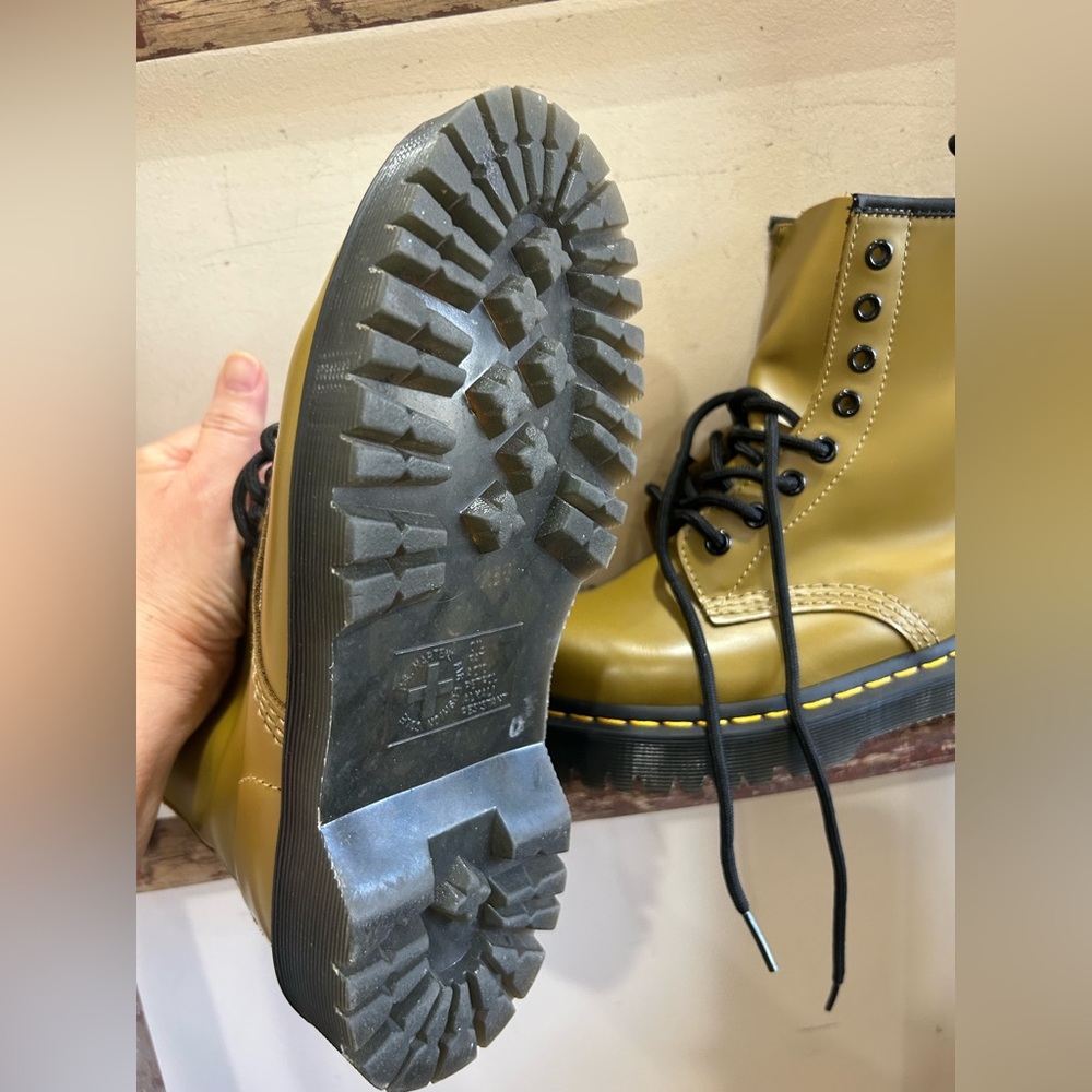 Dr. Martens Olive Green Lace-Up Boots - Picture 2 of 3